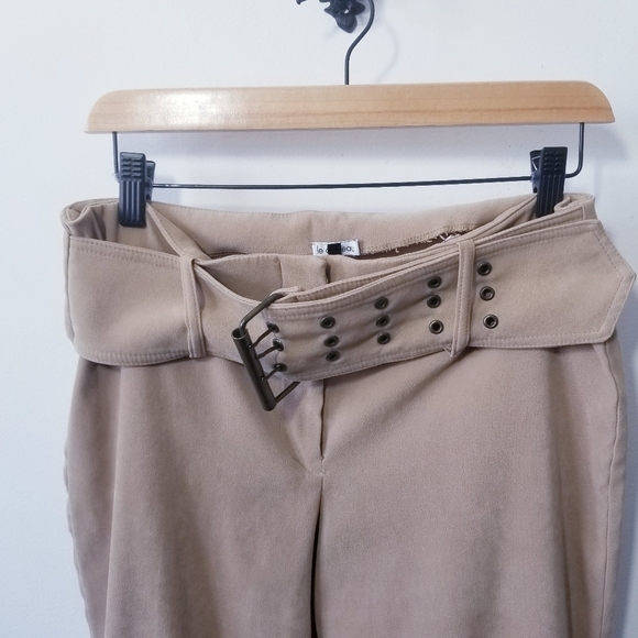 Vintage Le Chateau 90's 00's Flare Pants Wide Eyelet Belt Size M (9/10) - Picture 2 of 3